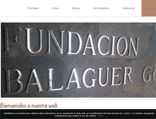 Tablet Screenshot of fundacionbalaguer.com
